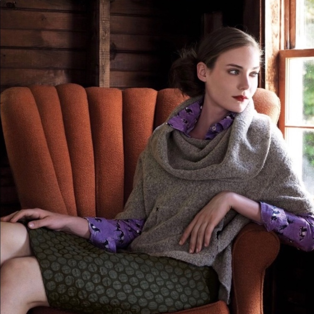 Sparrow for Anthropologie Hallowell
Cowl Neck Poncho Sweater